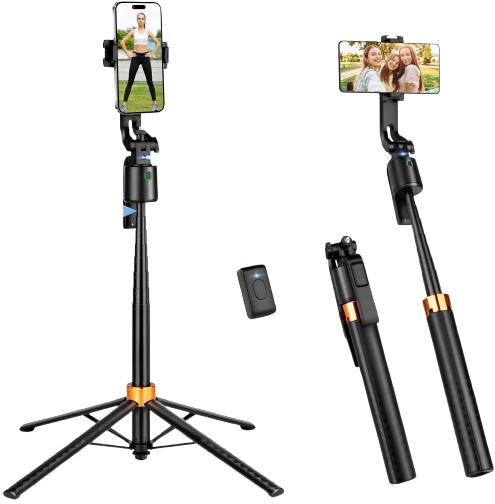 Q13 Selfie Stick Tripod Face Tracking Stabilizer With Buil-in Camera