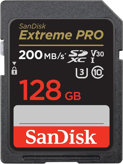 Sandisk SD card 128gb extreme pro