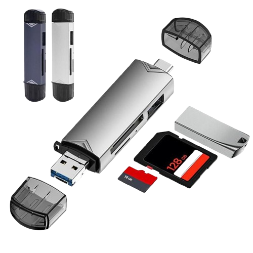 Adapter_Card_Reader_6_in_1_2-removebg-preview 6-in-1 Dual-Port Multifunction Card Reader Adapter - Type-C & USB