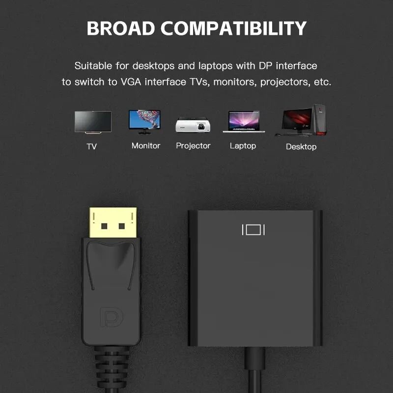 RCT Display Port To HDMI Adapter 4K Cable