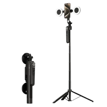 BKN ES-B181K 1.8m AI Auto-Face Tracking Tripod & Selfie Stick with Remote