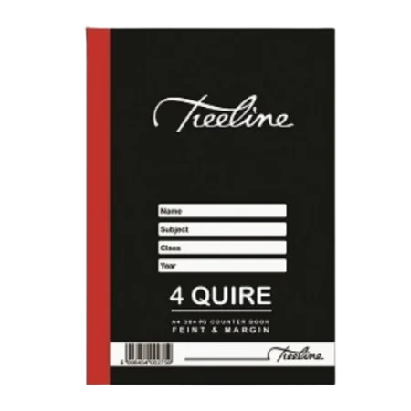 Treeline/Kian A4 Bond Counter Book – 192 Pages (4 Quire), Hardcover Record Book