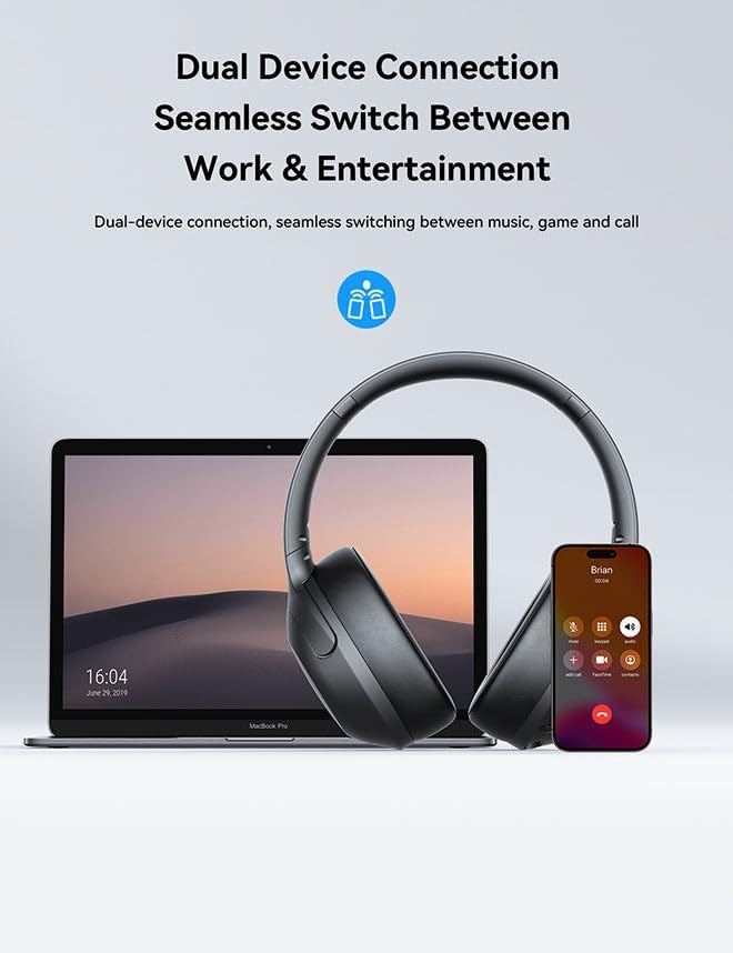 51PKoR4UeAL._AC_ Joyroom J-Head Series JR-JH2 Wireless Headphones with ANC Bluetooth