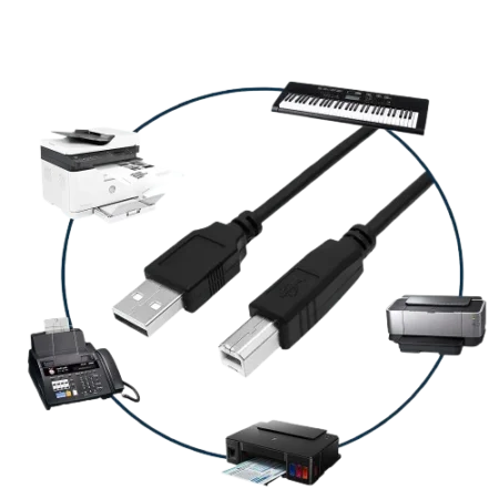 1.5M USB 2.0 Printer Cable A to B Male High Speed Cord for HP Canon Epson