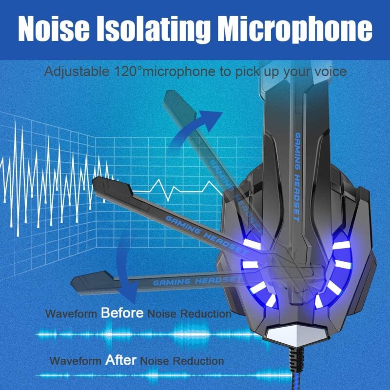 BENGOO G9000 Stereo Gaming Headset for PS4 PC Xbox One PS5 Controller