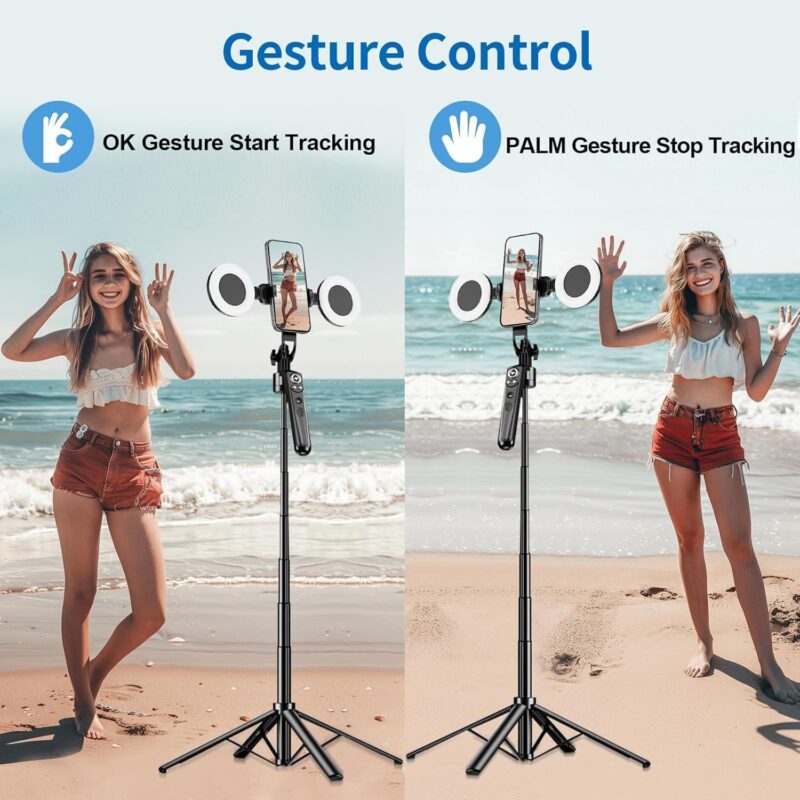 BKN ES-B181K 1.8Meter Tripod Stand Long Stick AI Auto Follow-Up Face Tracking