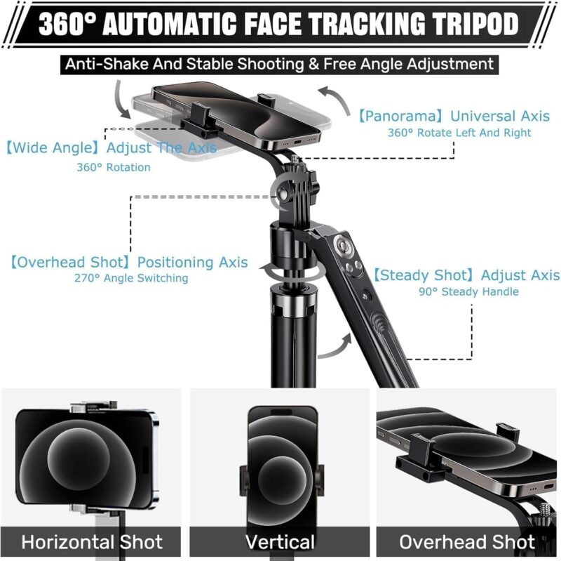 BKN ES-B181K 1.8Meter Tripod Stand Long Stick AI Auto Follow-Up Face Tracking