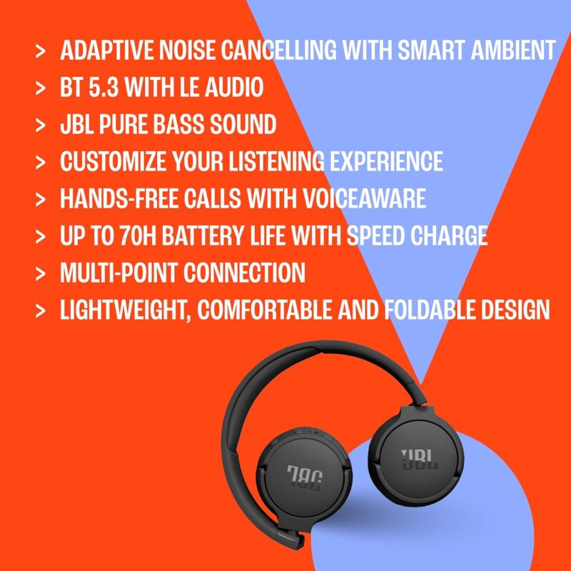 JBL Tune 520BT - Wireless On-Ear Headphones