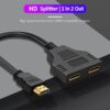 HDMI Splitter 1 In 2 Out 1080P Compatible with LCD TV Box PS3