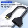 HDMI Splitter 1 In 2 Out 1080P Compatible with LCD TV Box PS3