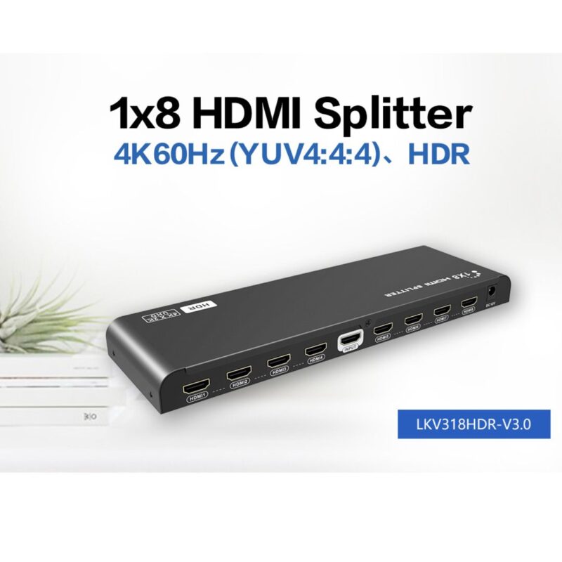 Lenkeng 4k @60hz Hdmi Simultaneously Splitters Auto Scaling 1x8 HDMI2.0