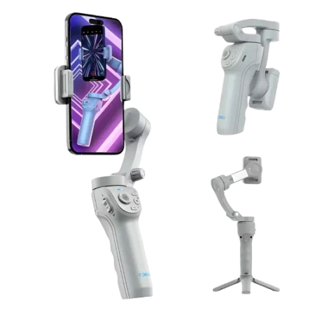 Merak One M1 3-Axis Smartphone Gimbal Stabilizer – Foldable, Bluetooth Face Tracking, Time-Lapse & Up to 12-Hour Battery