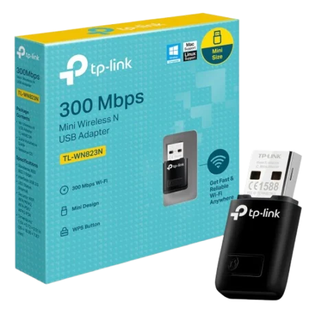 TP-Link TL-WN823N 300Mbps Mini Wireless N USB Adaptor (Black)