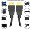 Gold Plated High-Speed HDMI Duarable Black Cable -GLS 15M