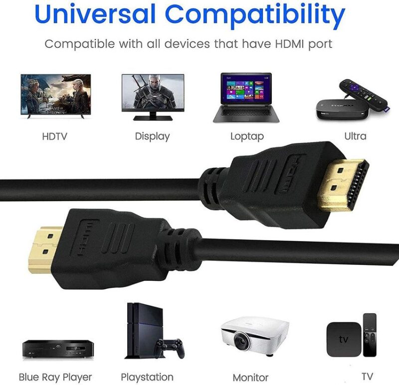 Gold Plated High-Speed HDMI Duarable Black Cable -GLS 15M