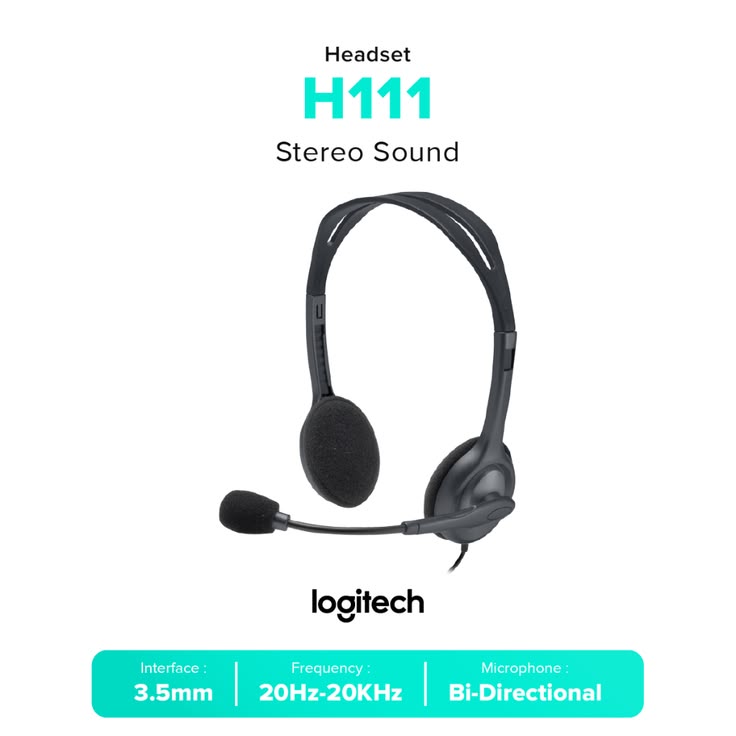 Logitech H111 Adjustable Headband 3_5mm Multi-Device Stereo Headset - Scinex Technologies Harare Zimbabwe