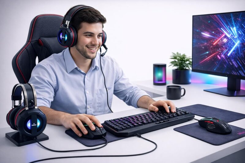 Shivox G501C 4-in-1 Gaming Kit – RGB Keyboard, Mouse, Headset & Mousepad. - Scinex Technologies Harare Zimbabwe