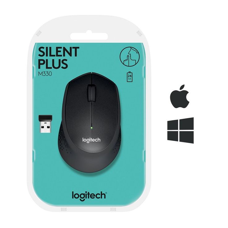Trådløs mus Logitech M330 Silent Plus – sort - Scinex Technologies Harare Zimbabwe